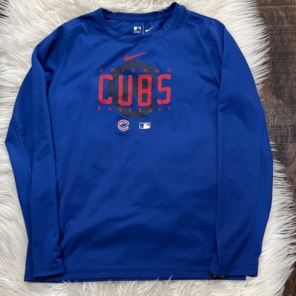 Nike Blue Chicago Cubs Long Sleeve Dri-Fit Shirt